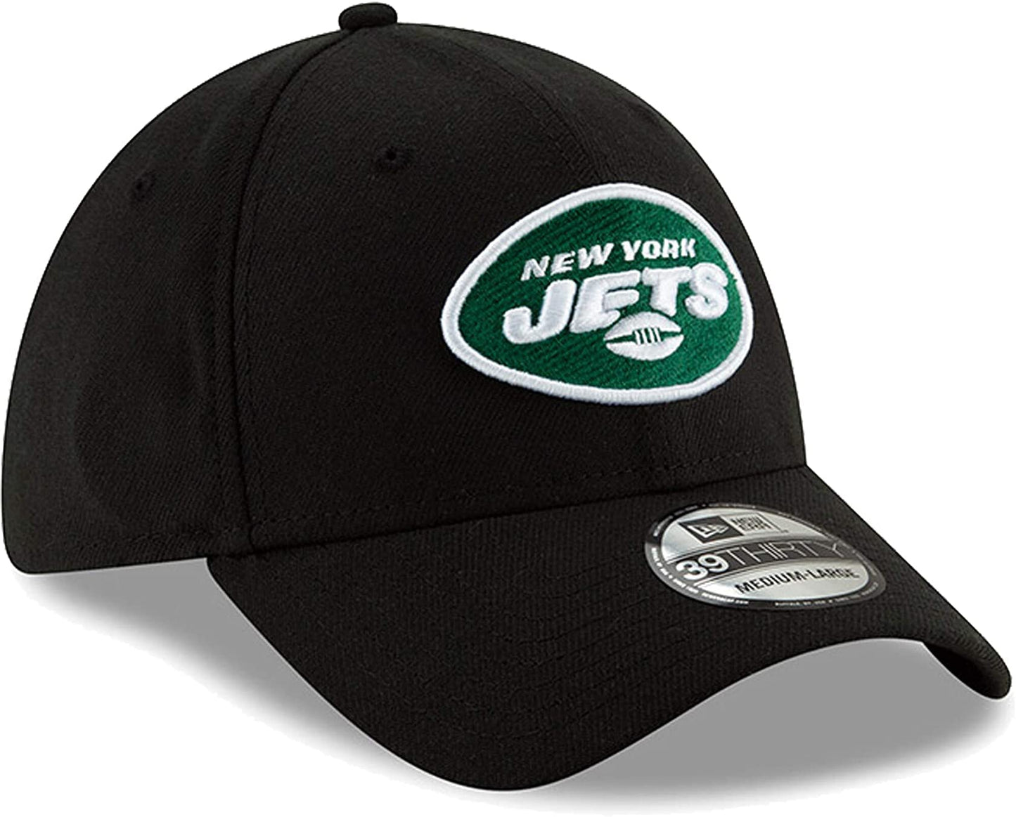New Era NFL Team Classic 39THIRTY Stretch Flex Fit Hat Cap (as1, Alpha, m, l, New York Jets Black)