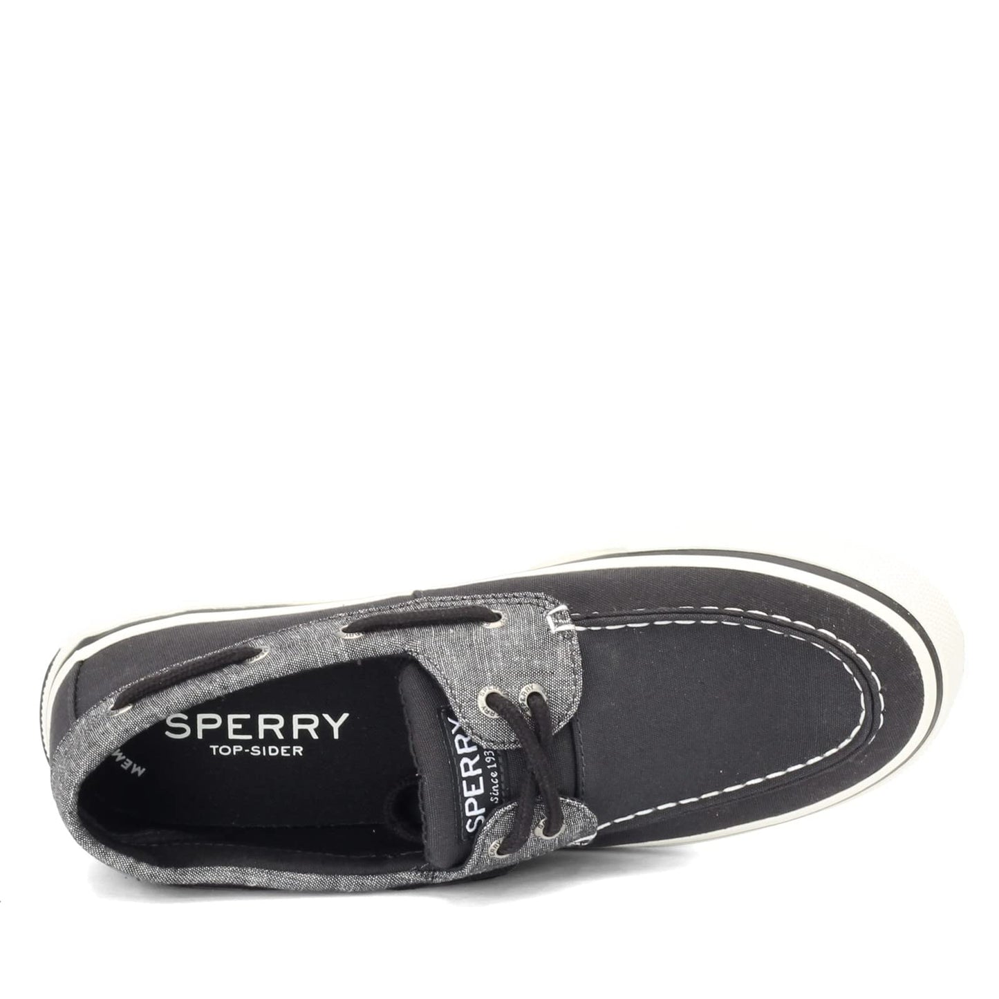 Sperry Halyard 2-Eye Chambray Black 9.5