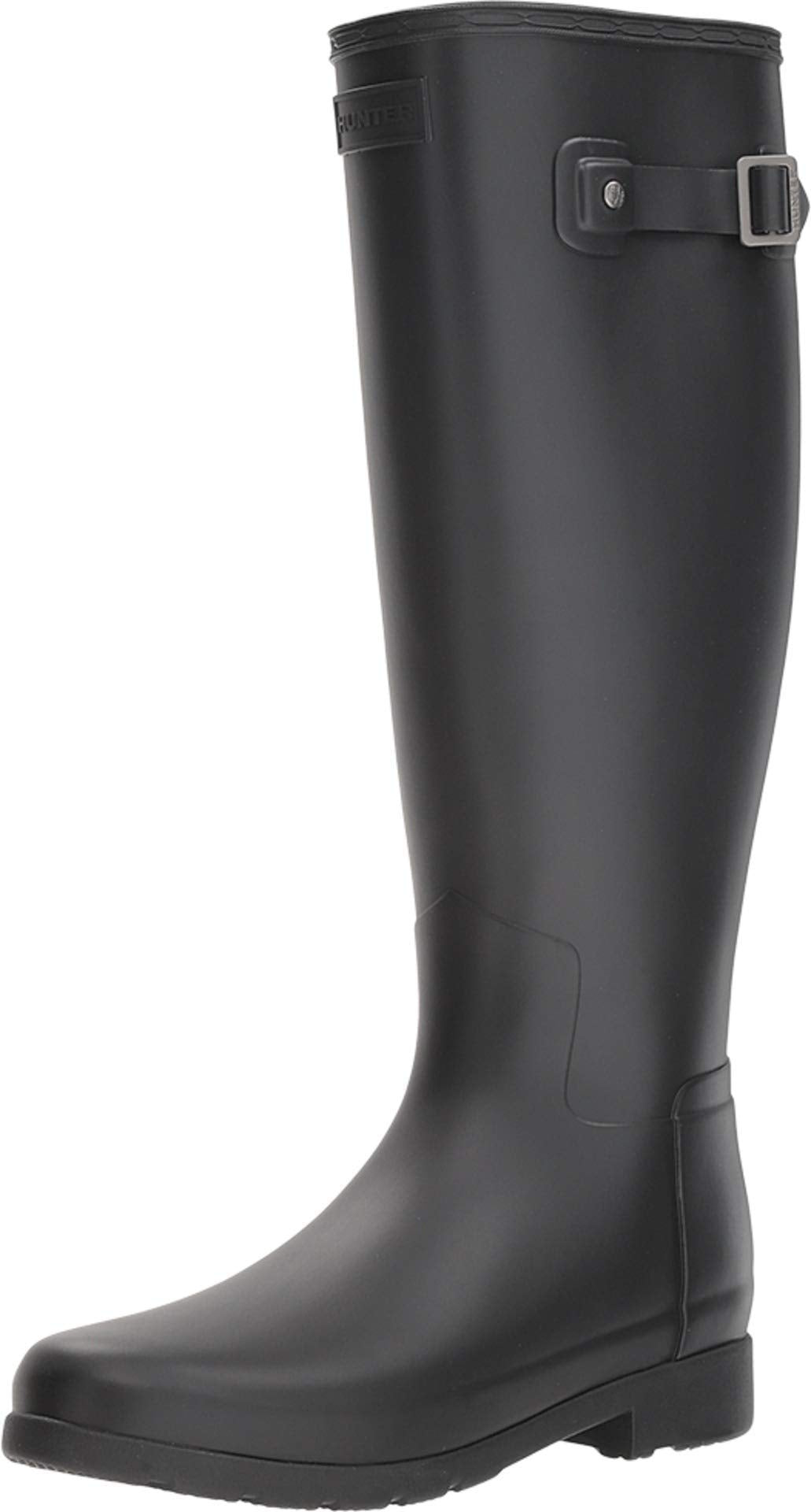 Hunter Original Refined Wide Calf Rain Boot Matte Black 9 M