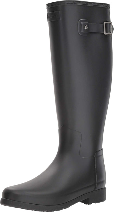 Hunter Original Refined Wide Calf Rain Boot Matte Black 9 M
