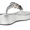 Tory Burch Womens Miller Wedge 25MM Silver 9 Medium