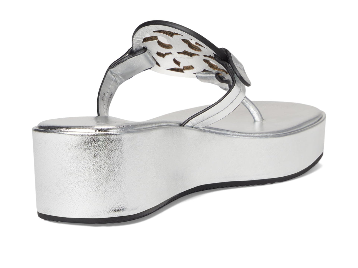 Tory Burch Womens Miller Wedge 25MM Silver 9 Medium