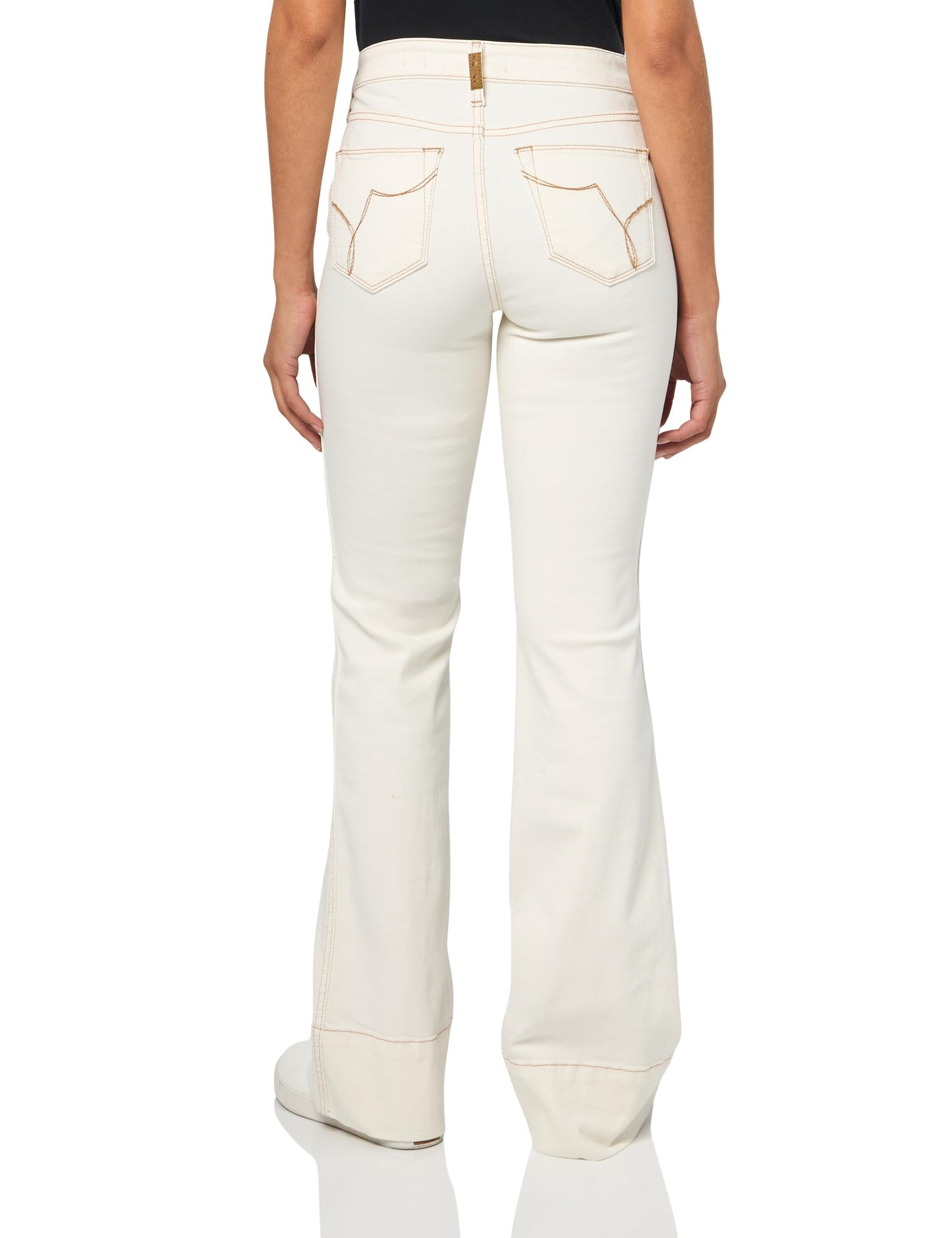 ARIAT Women's High Rise Larissa Slim Trouser, Ecru, 27 X-Long