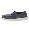 HEYDUDE Women's Wendy Stretch Folkstone Blue Size 7 | Women’s Shoes | Women’s Lace Up Loafers | Comfortable & Light-Weight