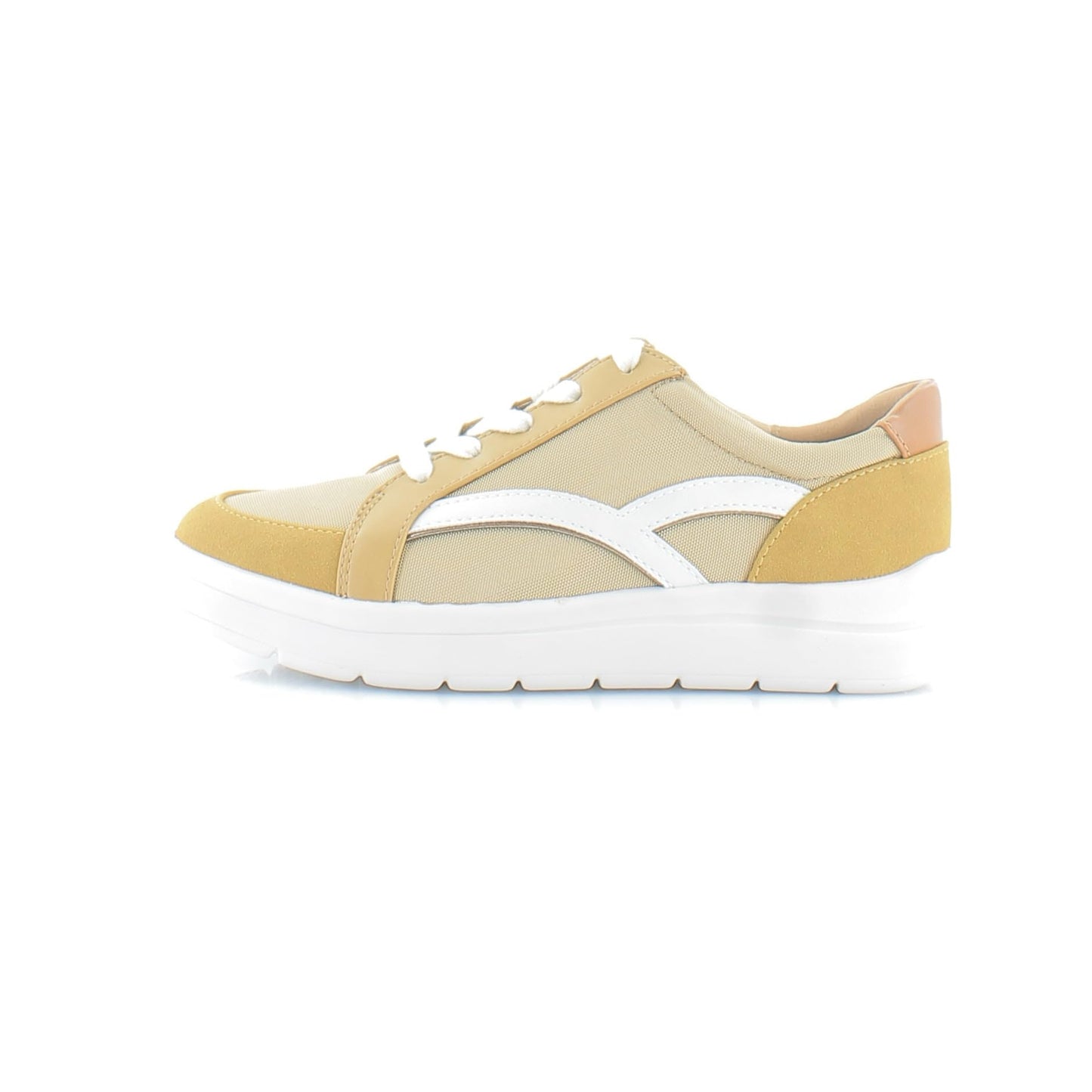 Rockport Truflex Navya Retro Sneaker Mustard Textile/Synthetic Eco 7.5 M (B)