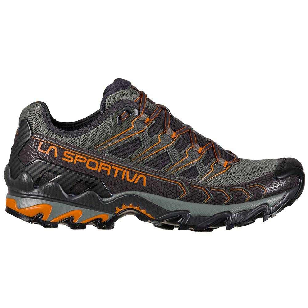 La Sportiva Mens Ultra Raptor II Hiking/Trail Running Shoes, Carbon/Hawaiian Sun, 15.5