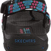Skechers Cali Women's Reggae Loopy Toe Ring Sandal, blue/pink, 8 M US