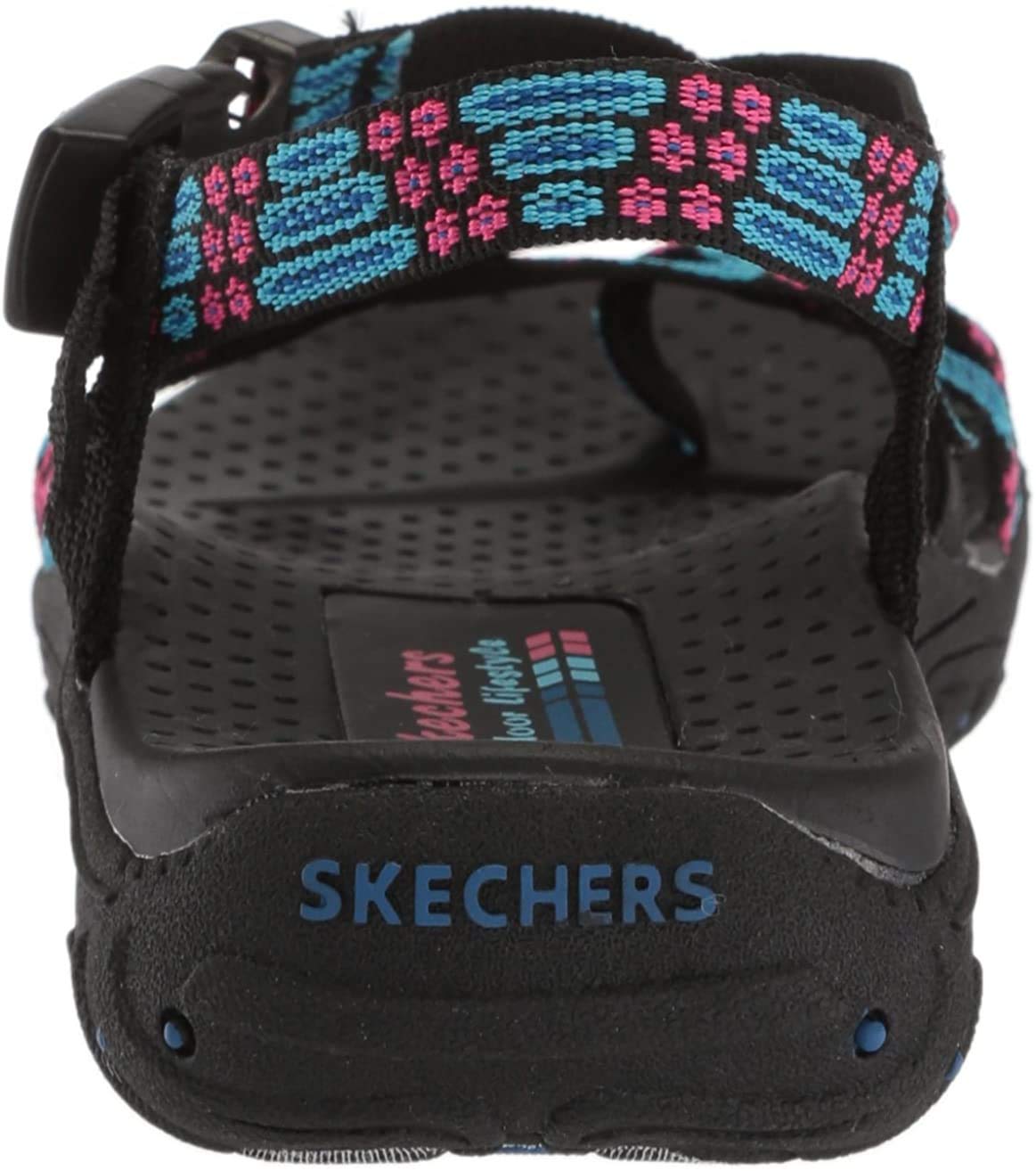 Skechers Cali Women's Reggae Loopy Toe Ring Sandal, blue/pink, 8 M US