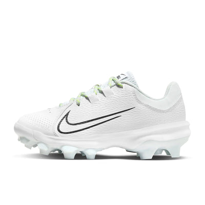 Nike Women's Hyperdiamond 4 Pro Molded Softball Cleats SZ 10 White | Black | Gray