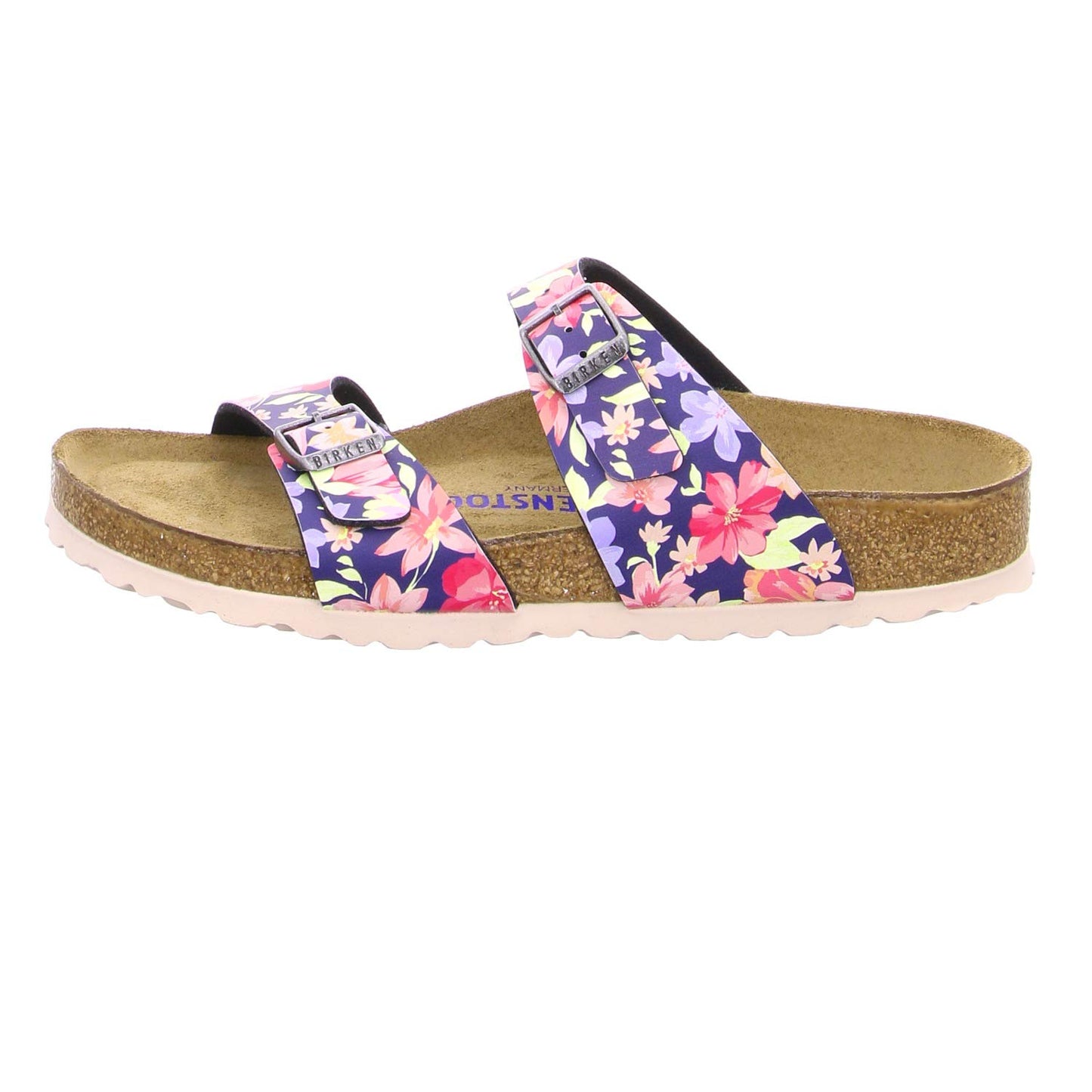 Birkenstock Sandales Sydney Sfb Birko-flor Supernatural Flower Navy, Women’s Sandal, Super Natural Flower Navy, 7 UK (40 EU)