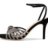Loeffler Randall Ada Leather Knot High Heel Sandals with Ankle Strap Black 8 B (M)