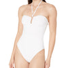 Lauren Ralph Lauren Beach Club Solid Ring Bandeau One-Piece White 12