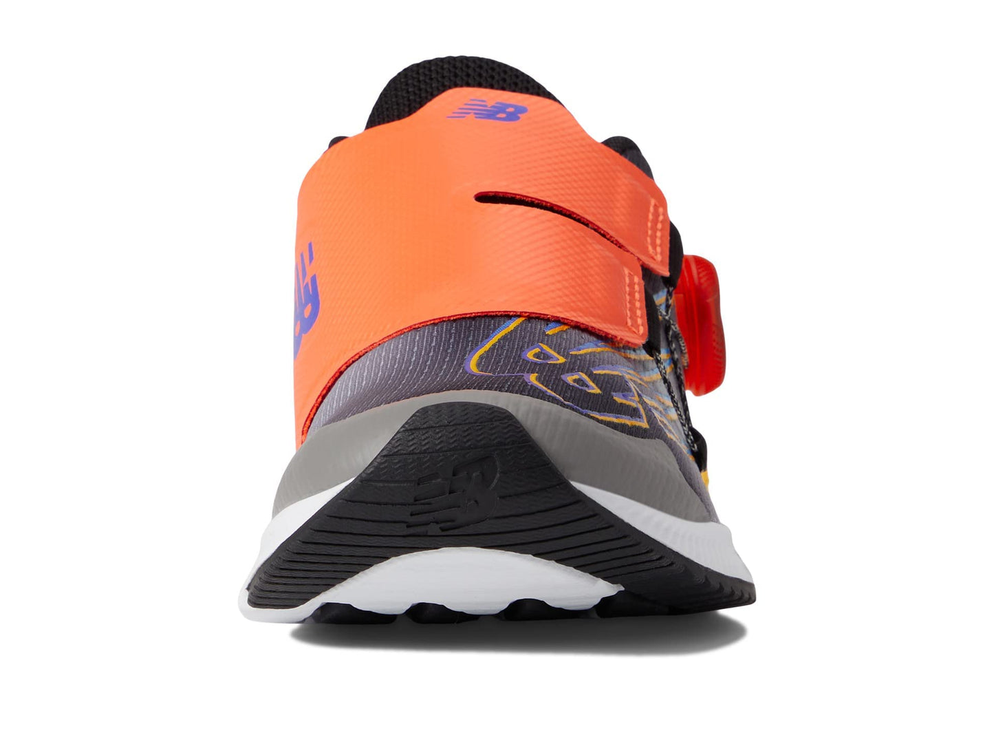 New Balance Kid's Fuelcore Reveal V3 Boa Running Shoe, Black/Infinity Blue/Vibrant Orange, 2.5 Wide Little Kid