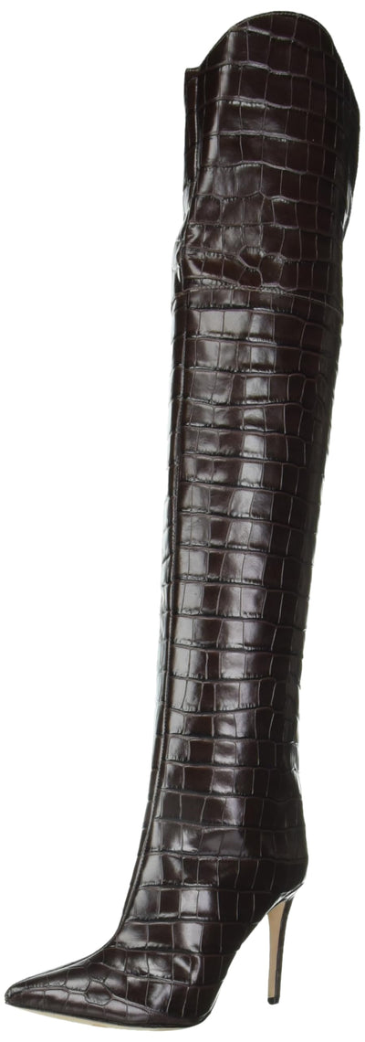 Schutz Women's Maryana Over-The-Knee Boot, Dark Chocolate, 7.5