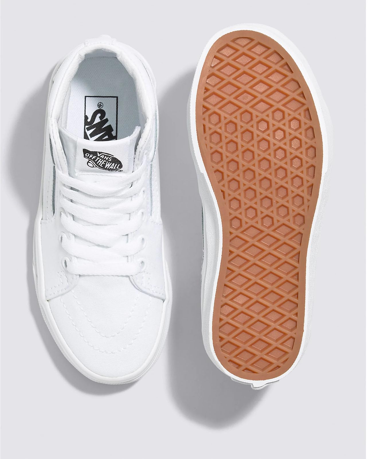 Vans Kids SK8-Hi (Little Kid) True White/True White 1.5 Little Kid M
