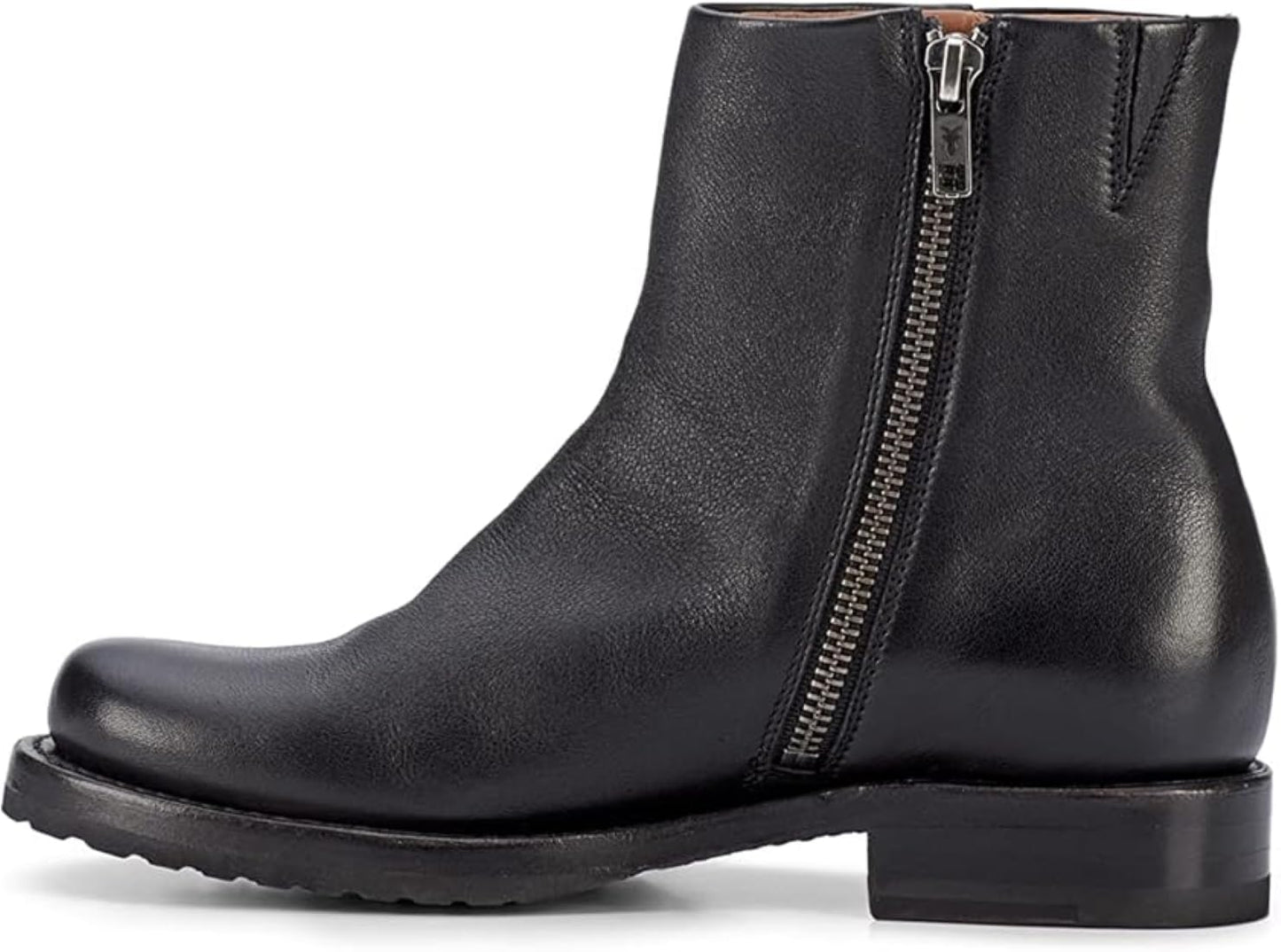 Frye Veronica Inside Zip Booties for Women - Premium Leather, Goodyear Welt, Leather Lining, Rubber Sole - 6' Shaft Height, Black (Pallio) - 7 M