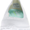 Skechers Women's EZ Flex Sweetpea Slip-On Flat, White, 8.5 W US