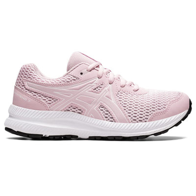 ASICS Kid's Contend 7 Grade School Running Shoe, 4, Barely Rose/White