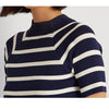 Lauren Ralph Lauren Women’s Striped Short-Sleeve Sweater French Navy/Mascarpone Cream Medium