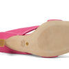 Stuart Weitzman Playa 75 Knot Sandal for Women - Sculptural Heel, Voluminous Knotted Detail, and Lacquered Nappa Leather Footwear Hot Pink 9 M