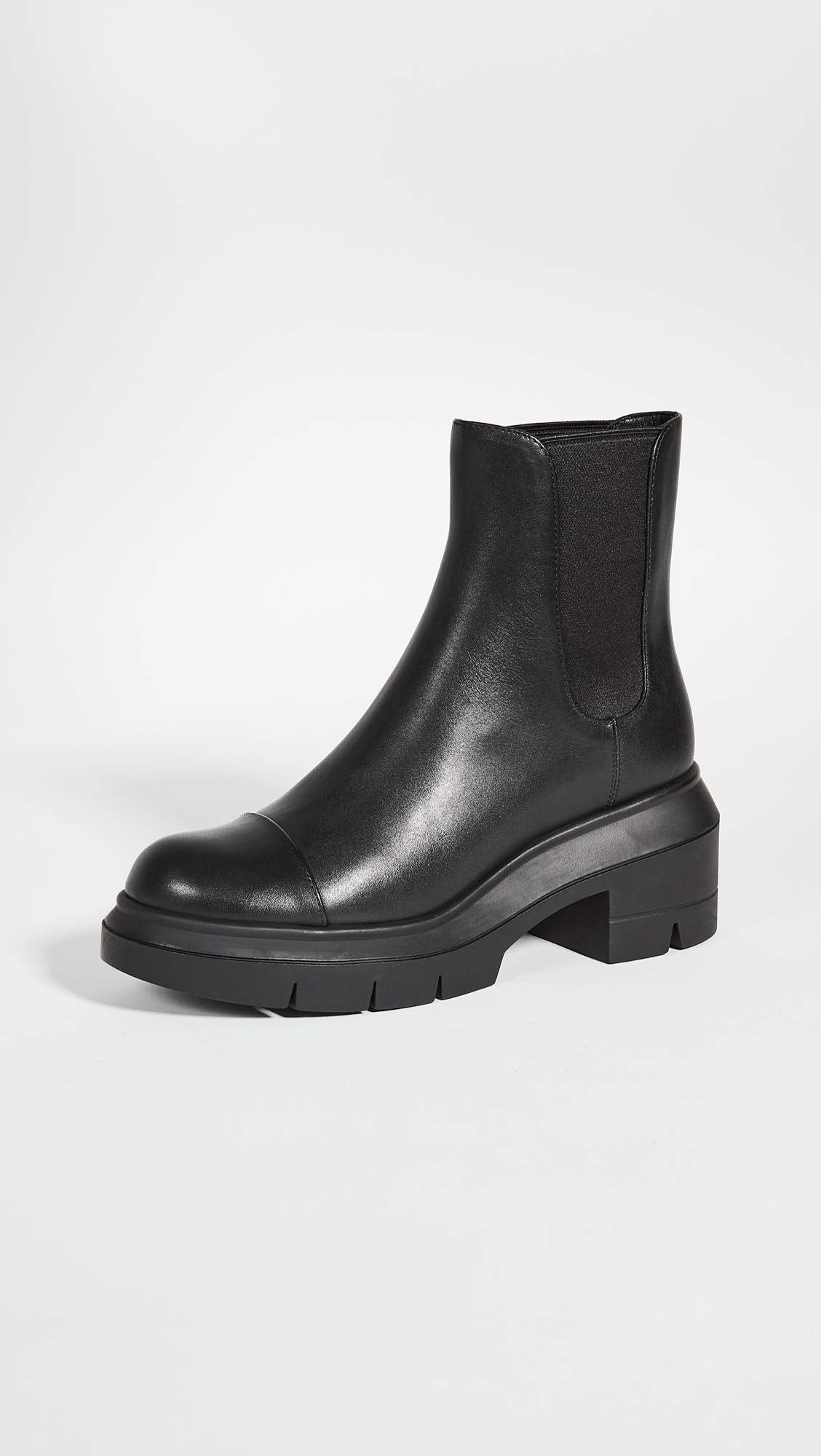 Stuart Weitzman Women's Norah Lug Sole Boots, Black, 10 Medium US