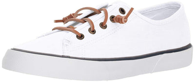Sperry womens Pier View Sneaker, White, 5.5 US