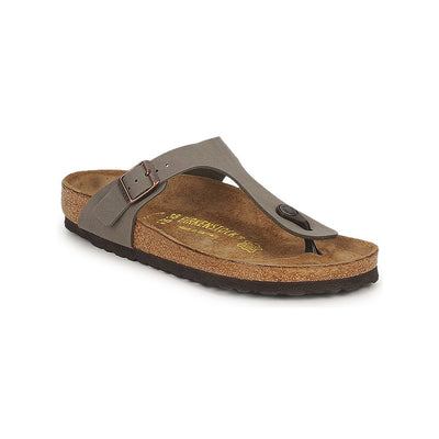 Birkenstock Gizeh Flip Flops Men White Flip Flops Shoes, Stone, 36