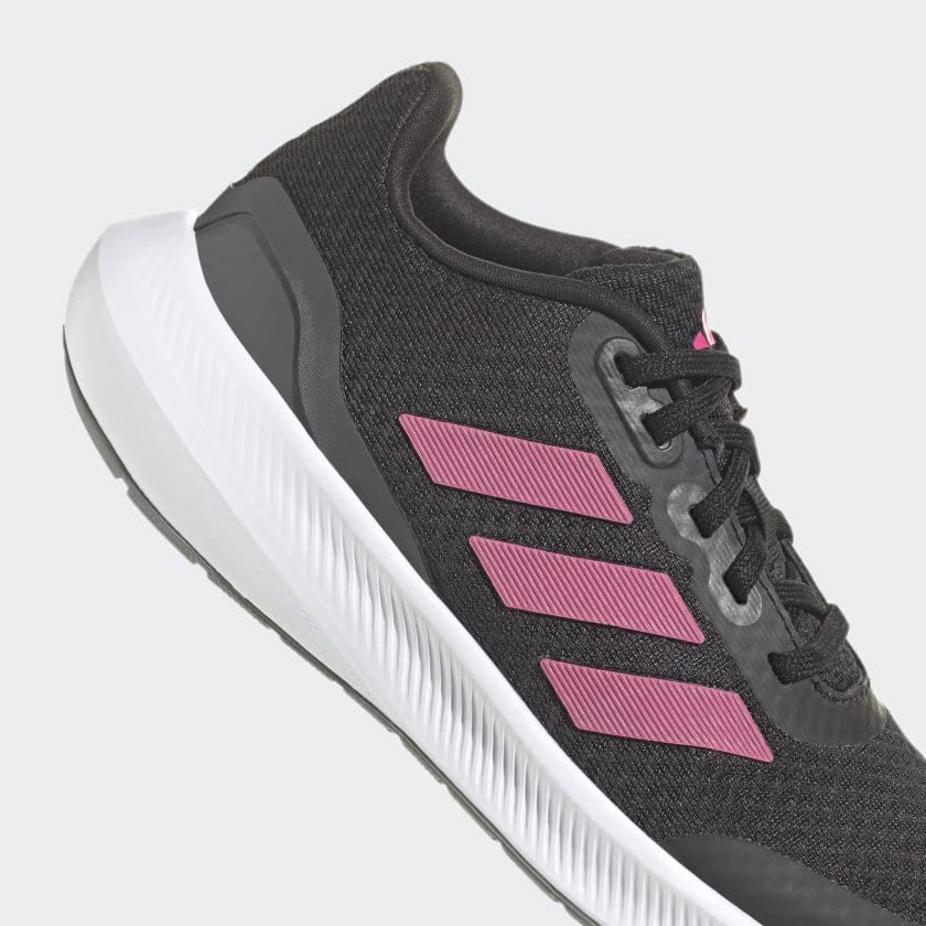 adidas Falcon 3 Sport Lace Shoes Kids', Black, Size 13.5K