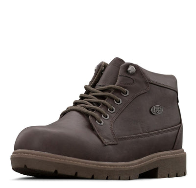 Lugz Men's Mantle Mid Fashion Boot, Dark Brown/Falcon/Black, 11 M US