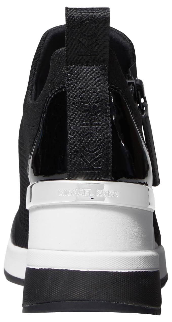 Michael Kors Women's Willis Wedge Trainer, Black, 10