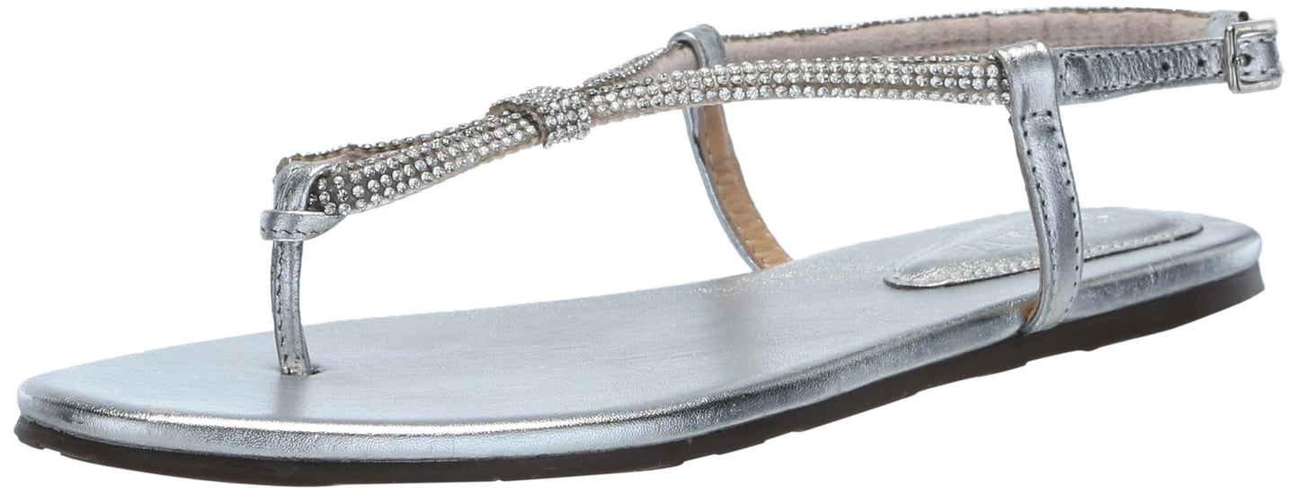Schutz Women's Treasure Sandal, Cristal/Prata, 6
