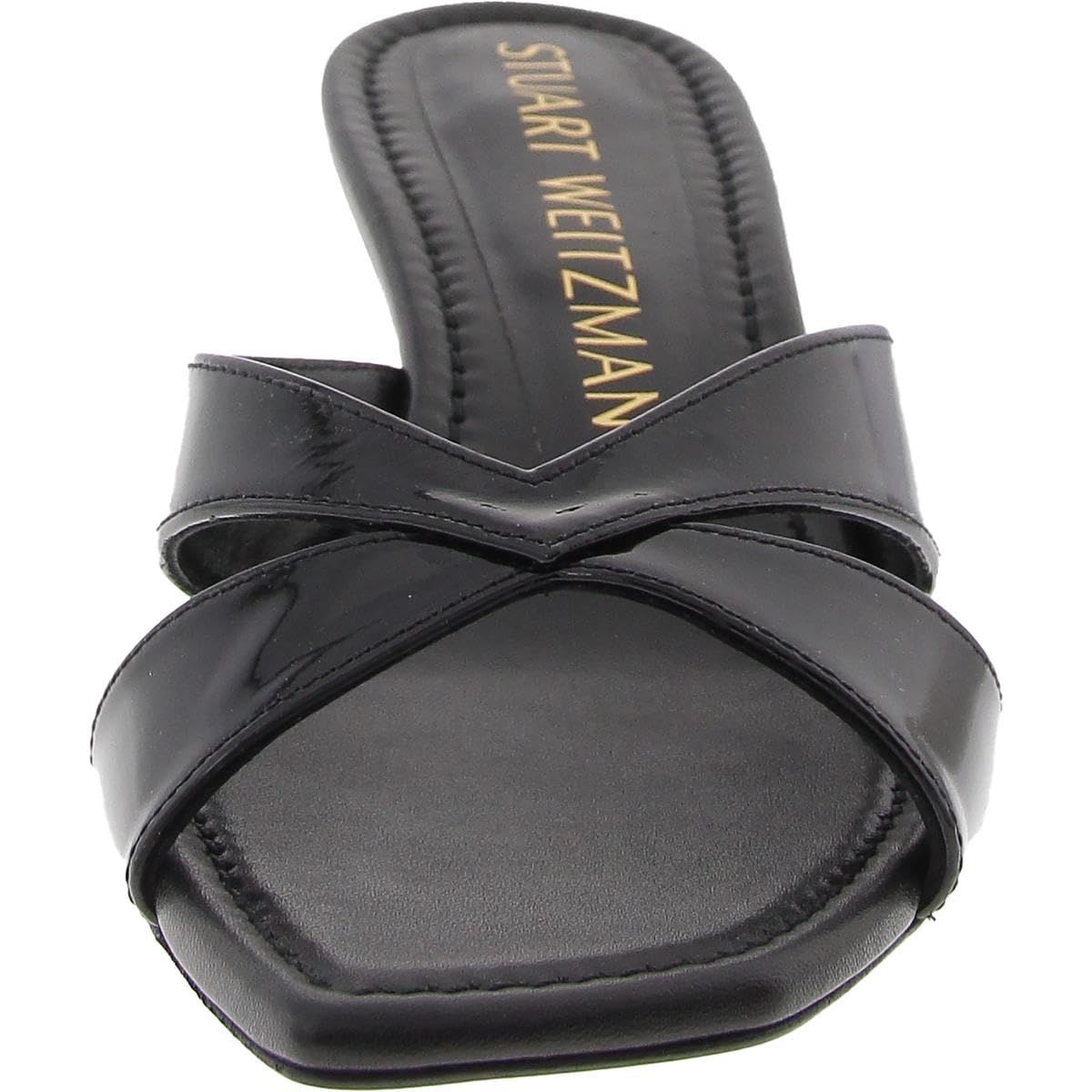 Stuart Weitzman Miami Xcurve 50 Slide Black 7 B