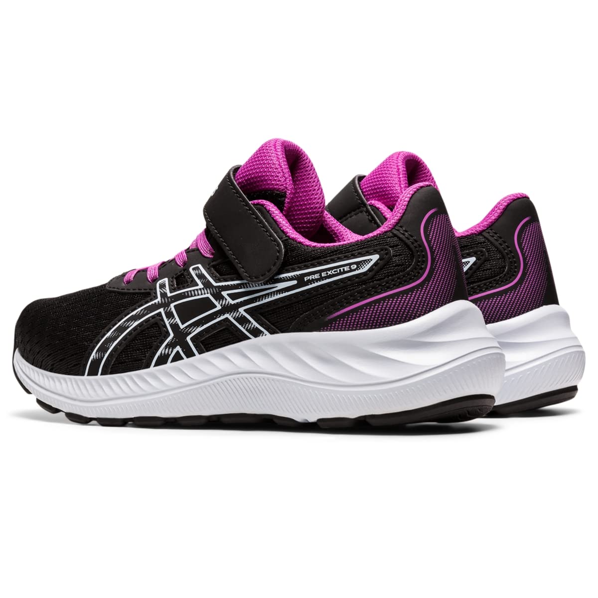 ASICS Kid's PRE Excite 9 Pre-School Running Shoes, K11, Black/Soft Sky