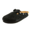 Birkenstock Unisex Boston Soft Footbed, Black Suede, 38 M EU