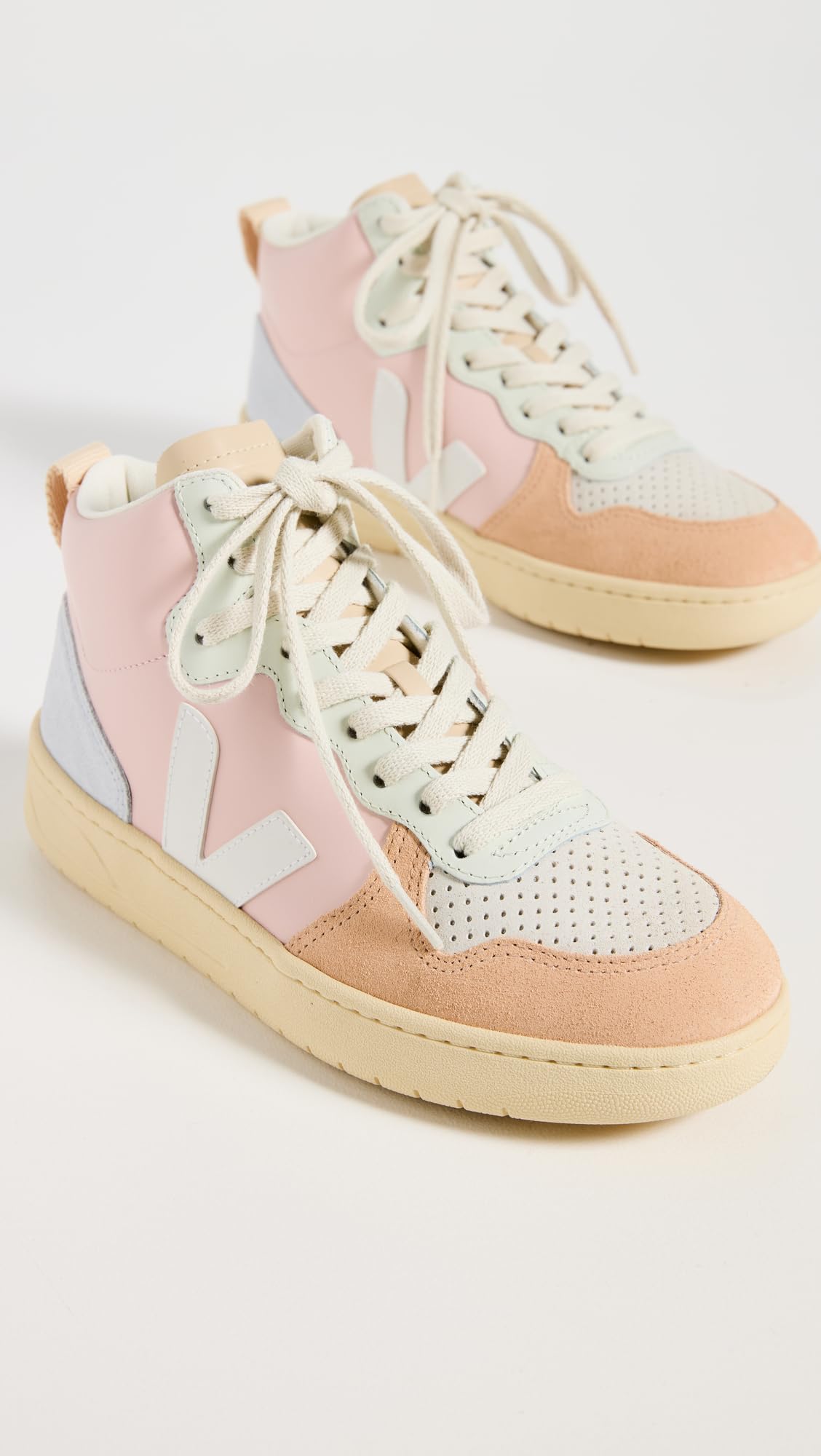 Veja Women's V-15 Sneakers, Petale White Multico, 7 Medium US