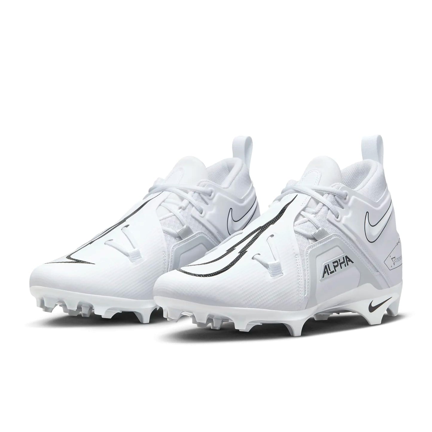 Nike Men's Alpha Menace Pro 3 Mid Football Cleat Size 9.5 (White)