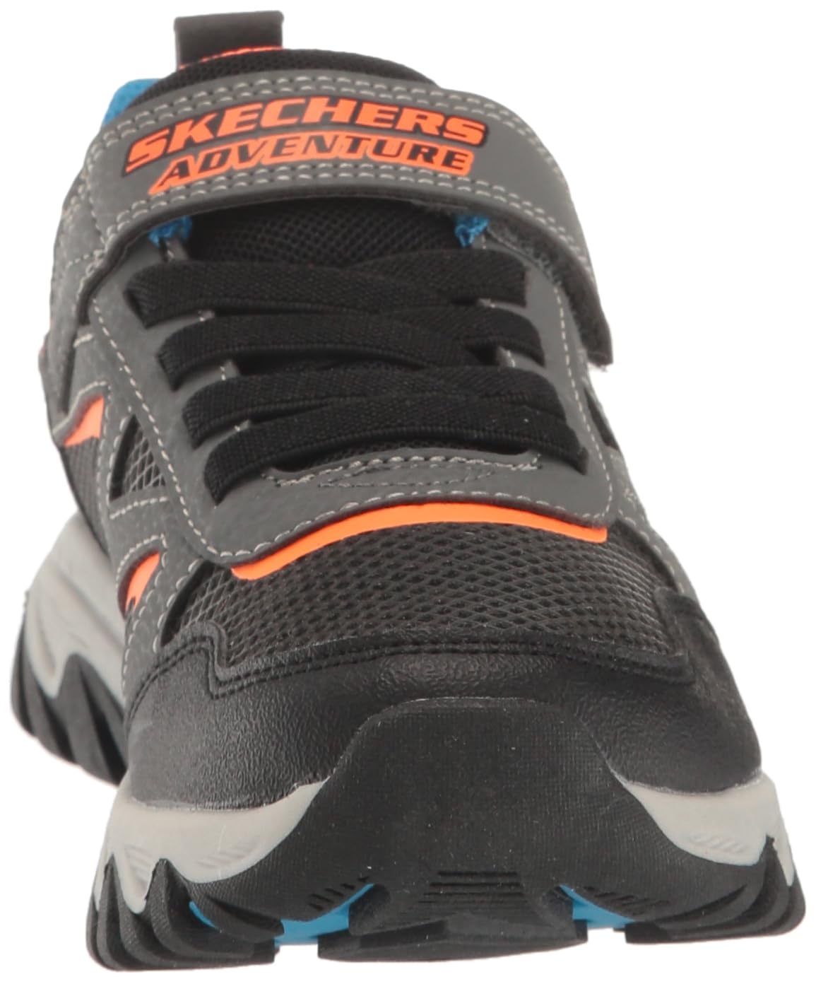 Skechers Kids Boys Rugged Ranger Sneaker, Charcoal/Orange, 13 Little Kid