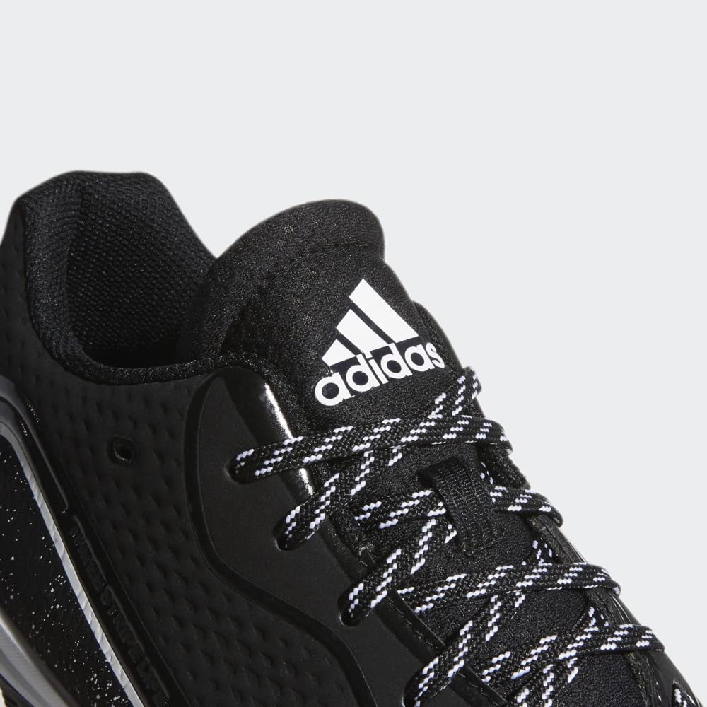 Adidas Mens Icon V Md Baseball Shoes Black/White 7.5