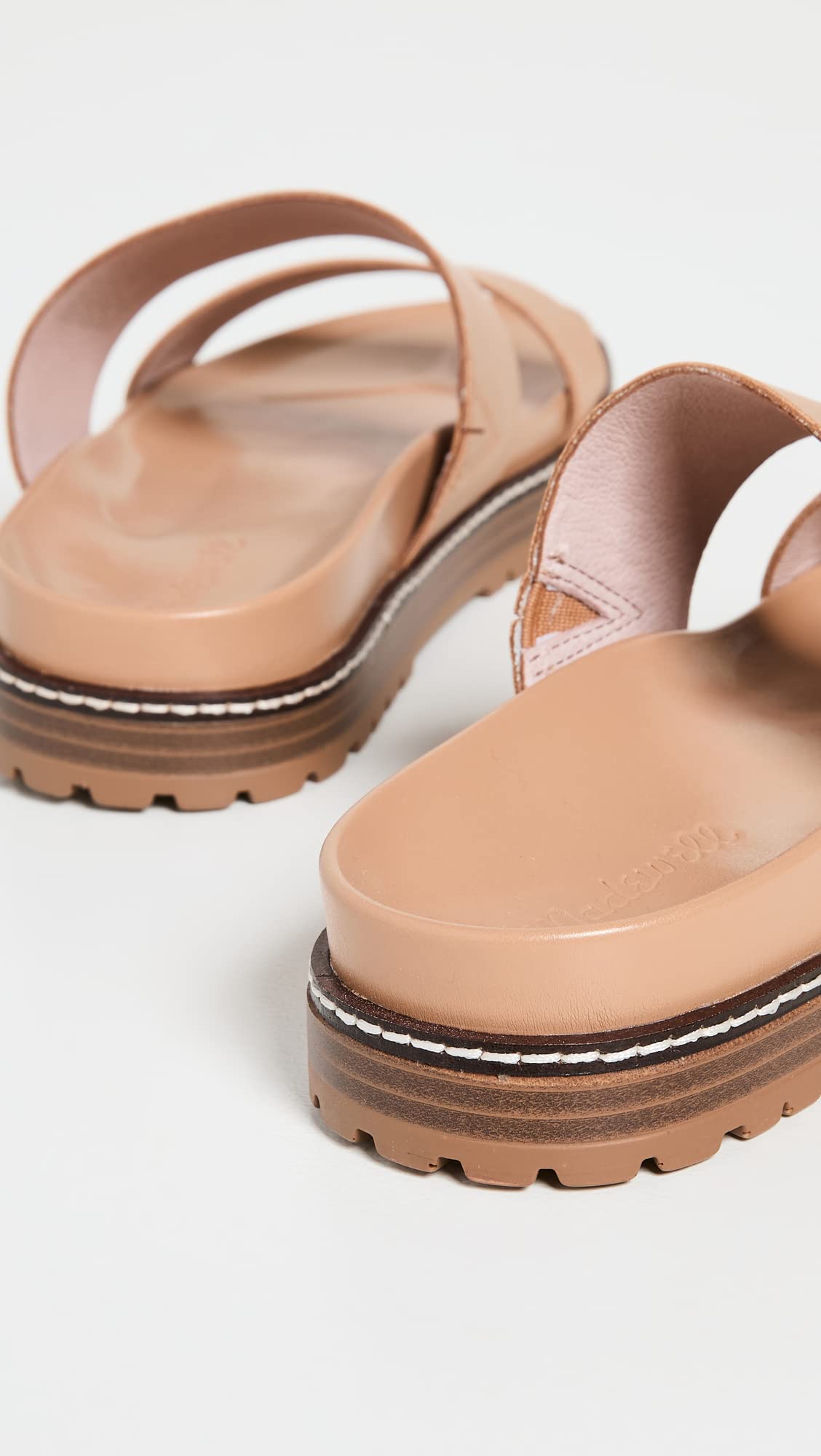 Madewell Women's Preston Sporty Slides, Desert Camel, Tan, 5.5 Medium US
