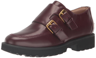 Cole Haan Women's Greenwich Monk Strap Oxford Bloodstone Leather 5.5 Medium