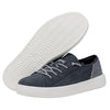 HEYDUDE Cody Craft Linen Navy Men's Size 14 | Unisex Sneakers | Unisex Slip On Shoes | Comfortable & Light-Weight