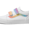 Vans Women's Kid Old Skool™ V (Little Kid), Rainbow True White/Multi, 13.5 Medium