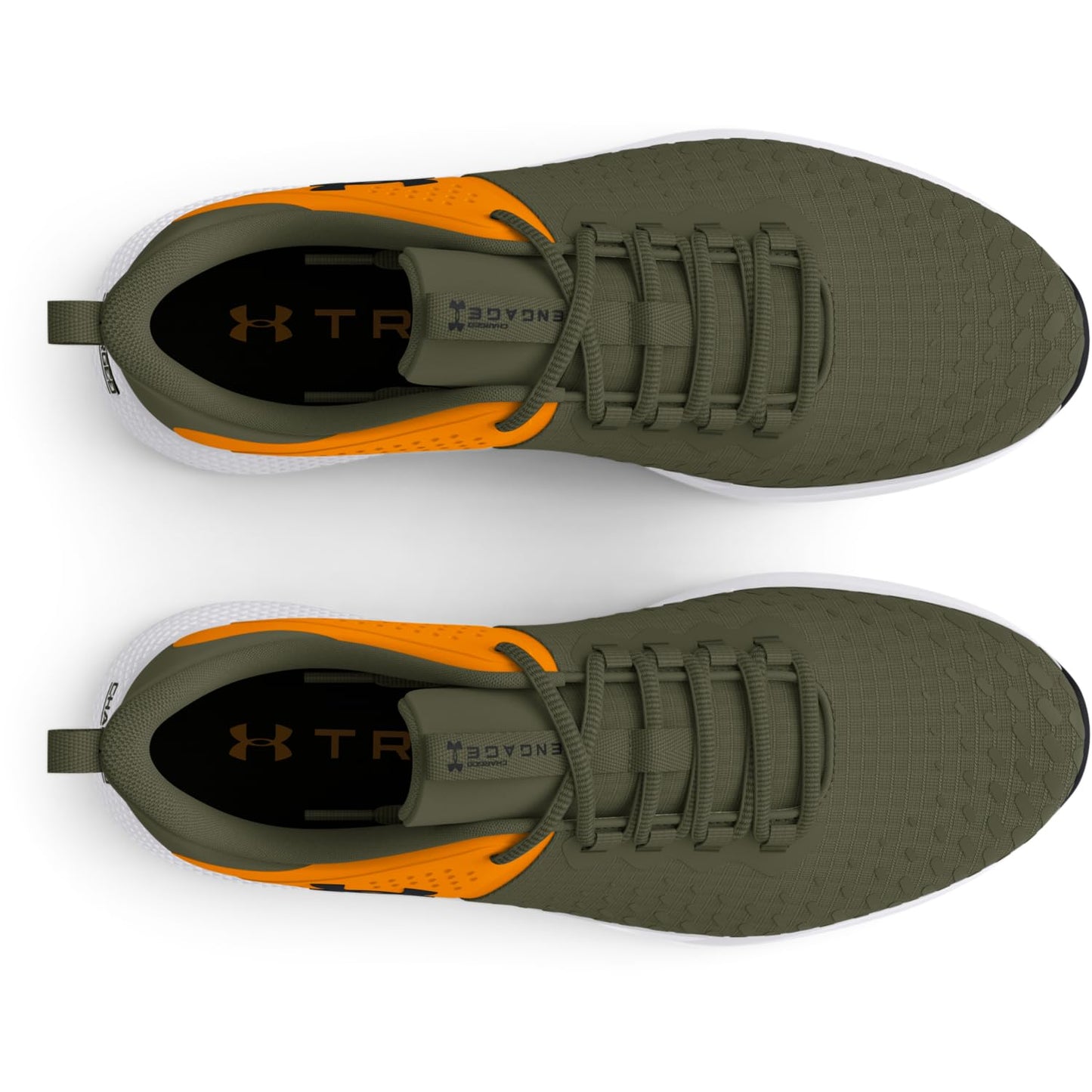 Under Armour Men's Charged Engage 2 Training Shoe, (301) Marine OD Green/Formula Orange/Black, 8.5, US