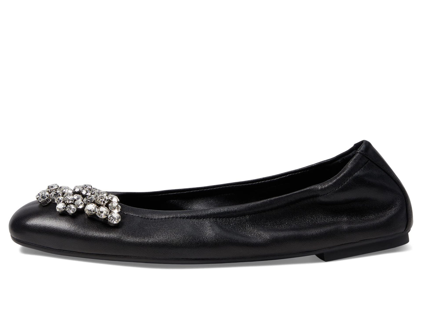 Stuart Weitzman Crystal Fleur Ballet Flat Black 7.5 B