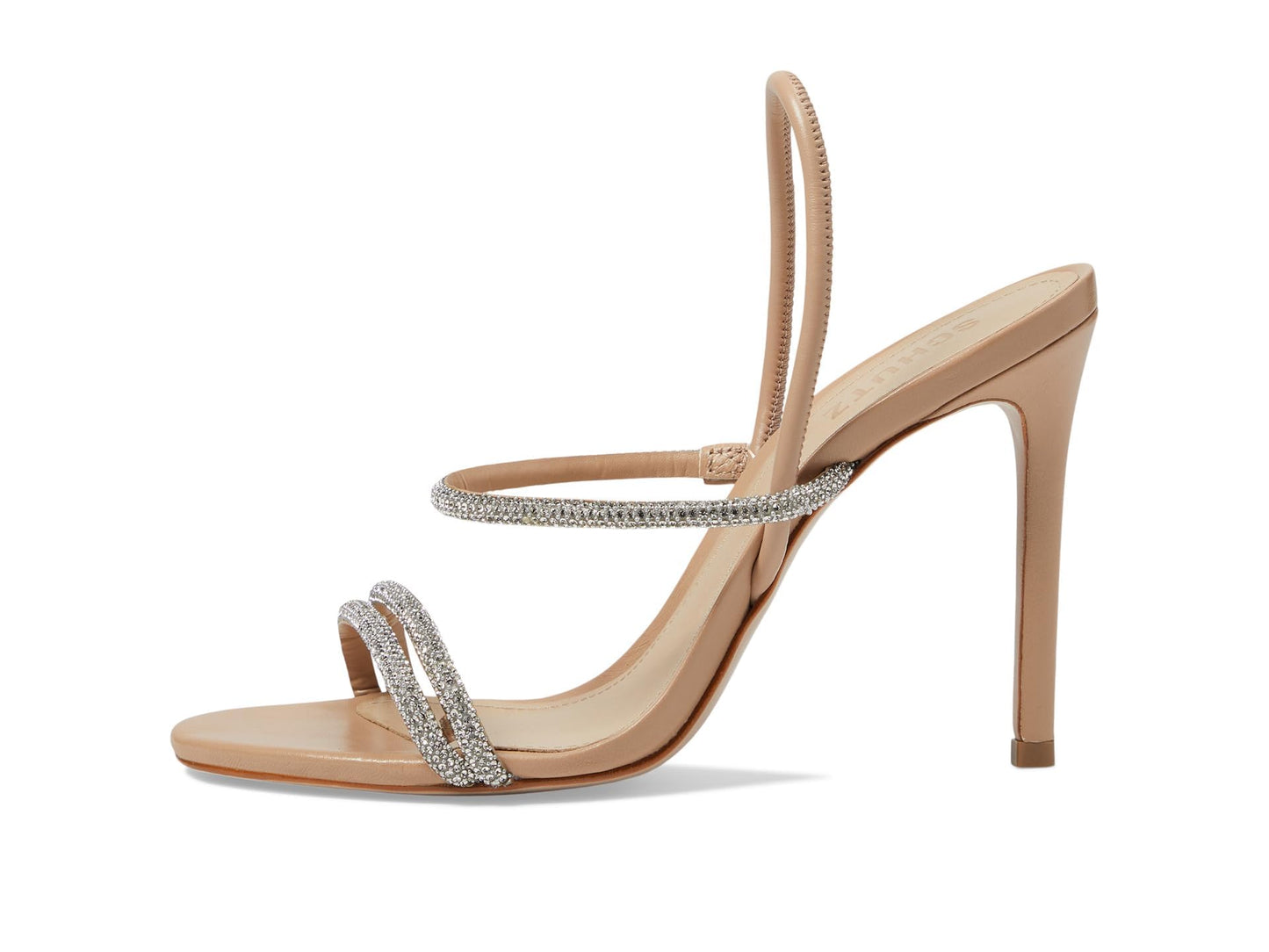 Schutz Women's Whiteley Sandal, Cristal/True Beige, 7