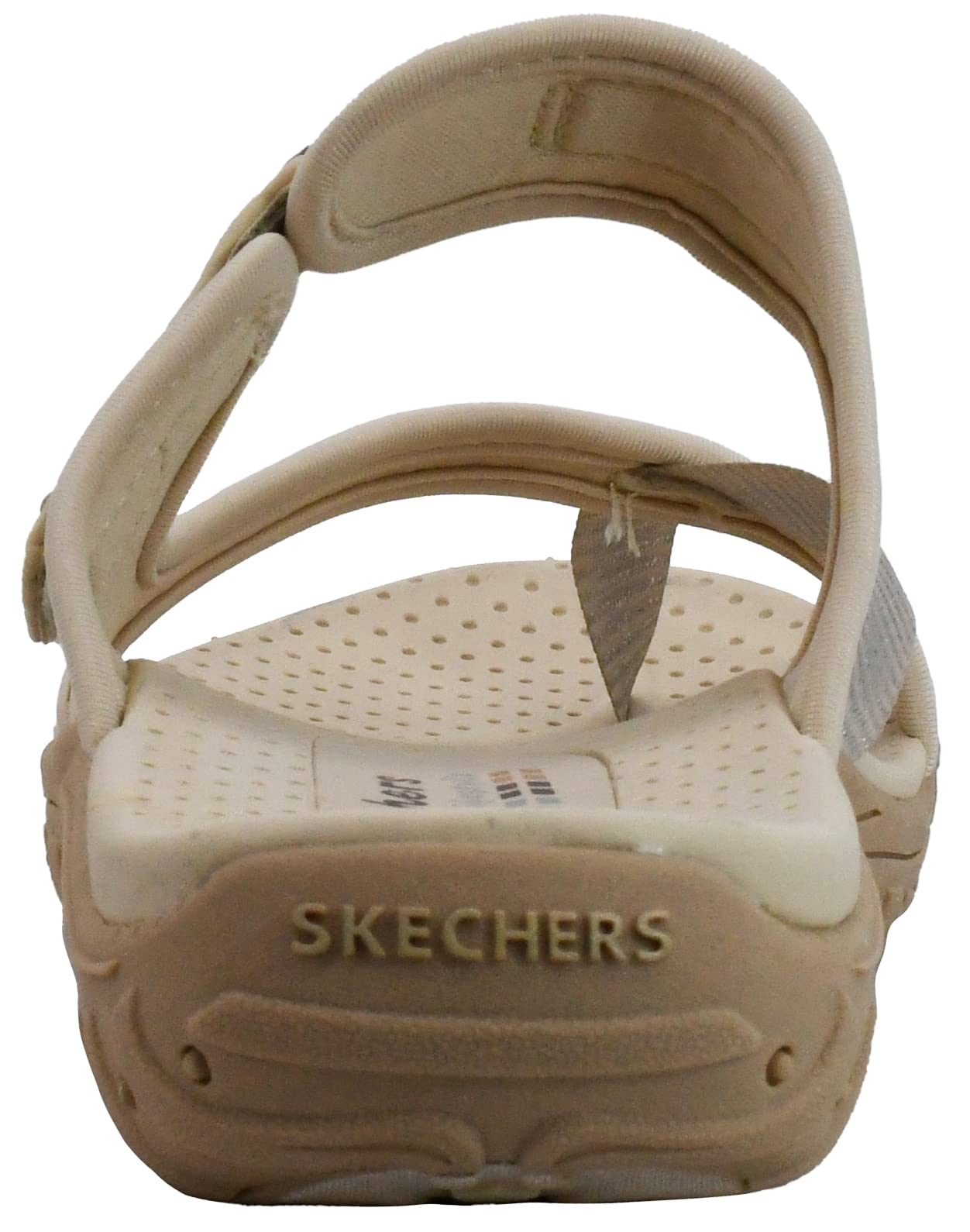 Skechers womens Reggae - Seize the Day - Toe Thong Sandal, Dark Natural, 9.5 M US