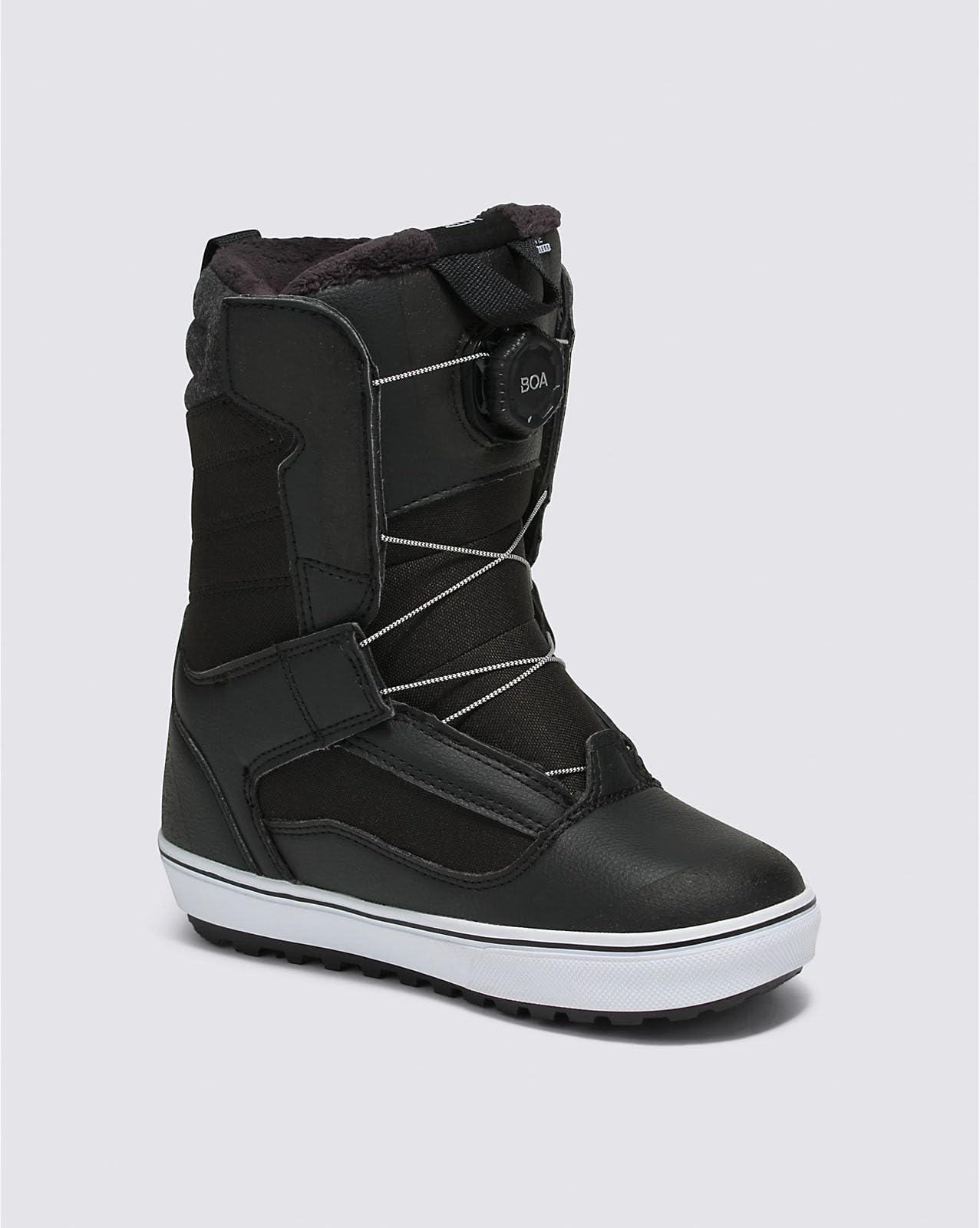 Vans Youth Juvie Linerless Snowboard Boots (Black/White, 5)