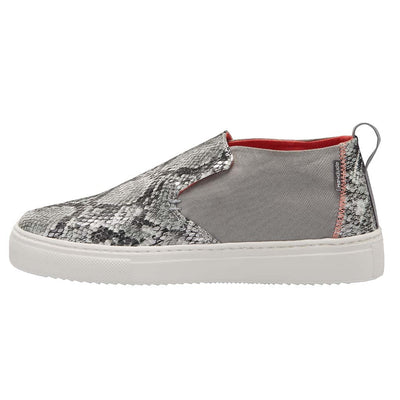 HEYDUDE Women's Peyton Snake Grey, Size 11 | Women’s Loafers | Women’s Slip On Shoes | Comfortable & Light-Weight