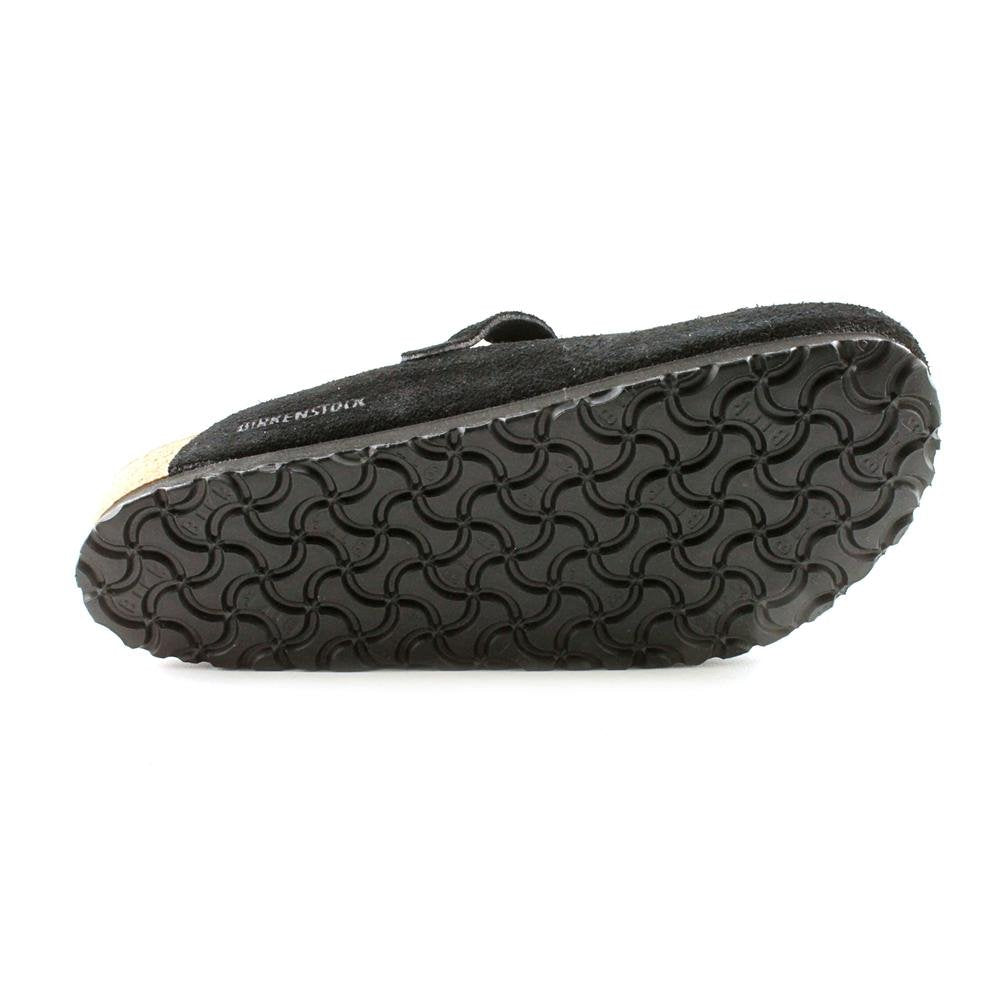 Birkenstock Unisex Boston Soft Footbed, Black Suede, 38 M EU