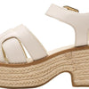 Clarks - Womens Coledale Strap Sandals, Cream Leat, 4.5 UK